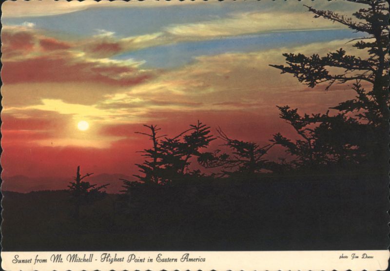 Sunset from Mt. Mitchell - Highest Point in Eastern America North Carolina
