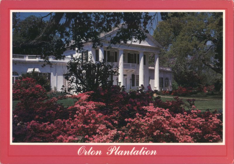 Orton Plantation Mansion with Azaleas Wilmington North Carolina
