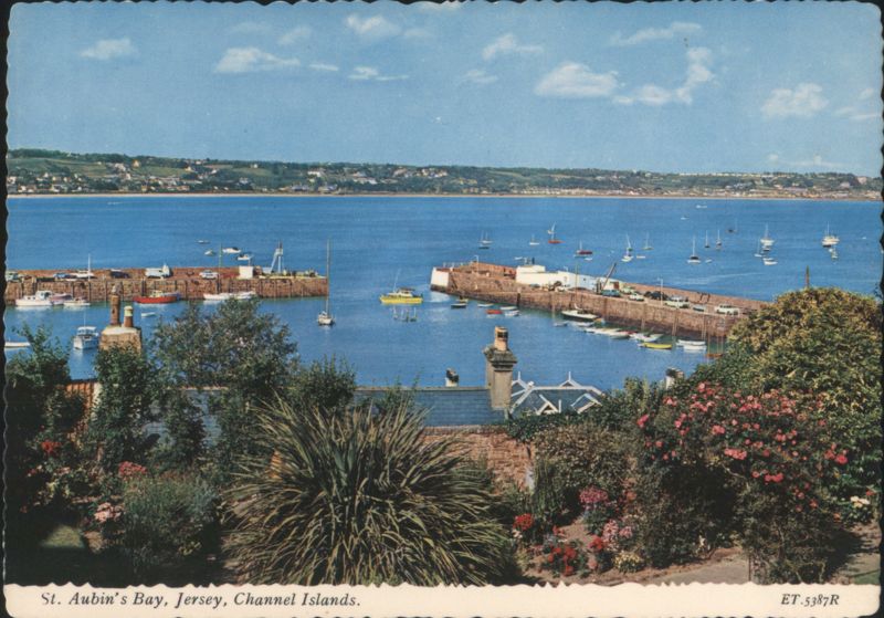 St. Aubin's Bay Harbor with Boats, Jersey Channel Islands