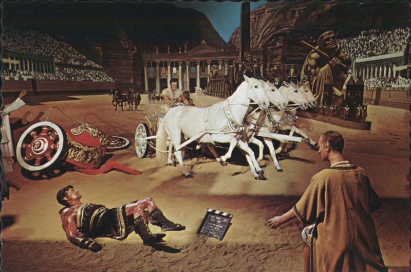 Ben-Hur Chariot Race Scene, Movieland Wax Museum Buena Park California