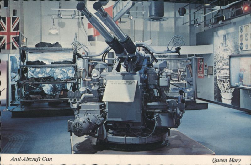 Anti-Aircraft Gun Exhibit, Queen Mary, Long Beach, CA California
