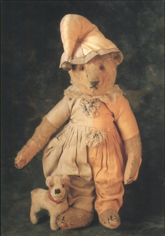 Mirja de Vries Studio Teds: Jester Teddy Bear with Small White Dog