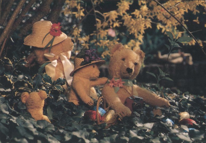 Summer Teddies: 'Please, One More Picture!' in a Garden
