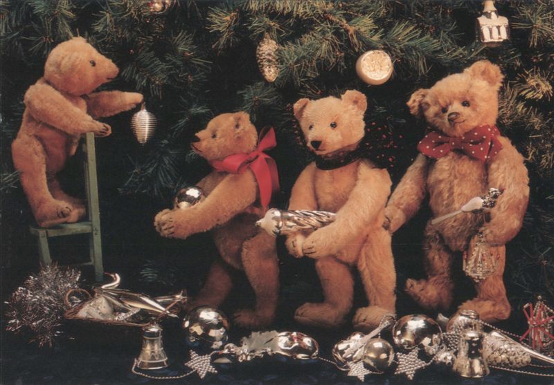 Christmas Fairy Tales: Teddy Bears Decorating a Christmas Tree