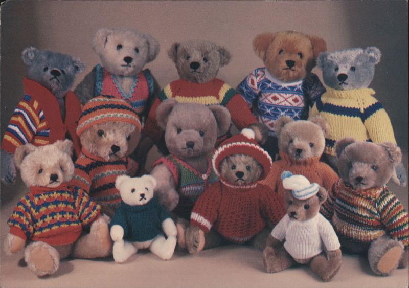 Steiff, Hermann, Graham Gridley Teddy Bears in Handmade Sweaters