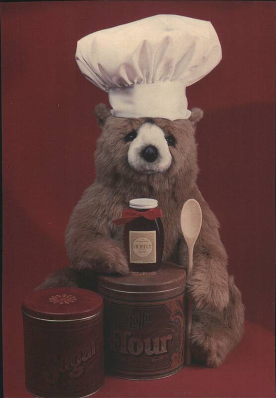 Chef Teddy Bear with Honey Jar and Baking Tins Teddy Bears