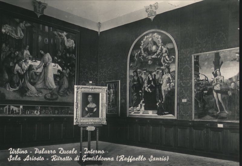 Urbino Ducal Palace, Ariosto Room, Portrait of a Gentlewoman by Raphael Italy