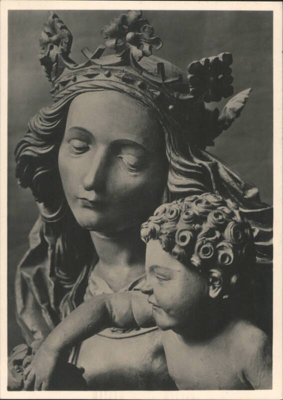 Madonna and Child Sculpture, Mainz Cathedral, Late Gothic Germany