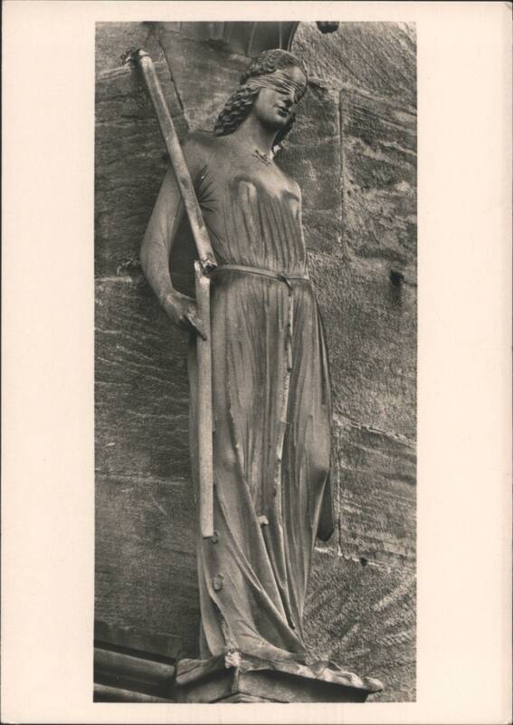 Synagoga Statue, Blindfolded, Bamberg Cathedral Princes' Portal, Germany