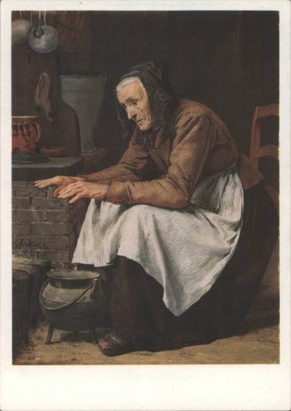 Albert Anker's Hohes Alter (High Age): Elderly Woman by a Hearth