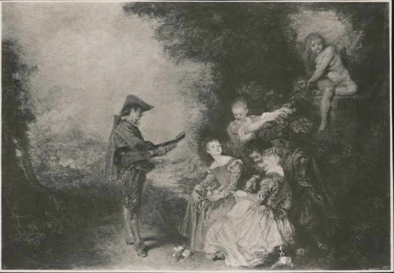 Antoine Watteau's The Love Lesson Painting Stockholm Sweden