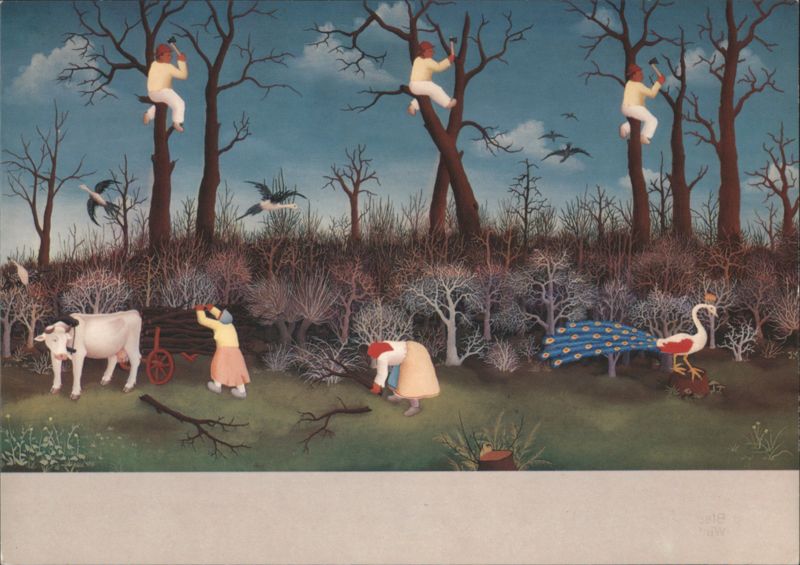 Lumberjacks and Wood Gatherers by Ivan Generalić Logging