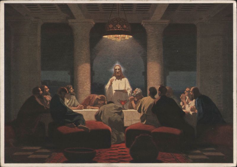 Jesus Christ and Disciples at the Last Supper Painting