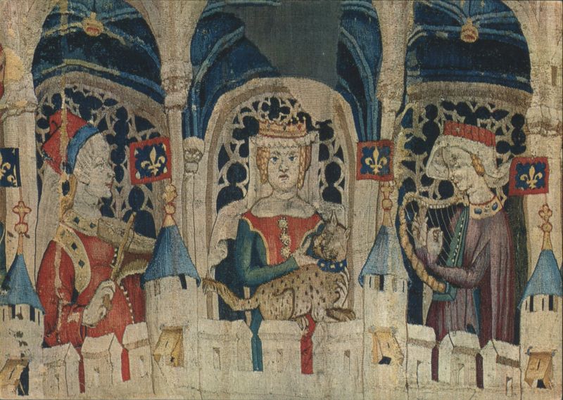 Three Ladies of the Court Tapestry Detail, Metropolitan Museum of Art