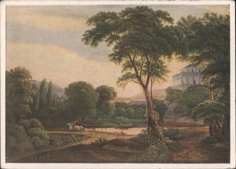 Landscape with Summer Palace by Antonín Mánes Artist Signed
