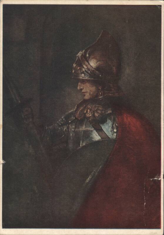 The Young Warrior, Rembrandt Painting of Man in Armor