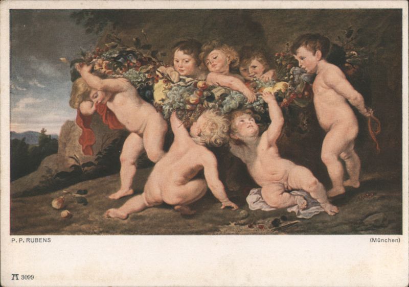 Rubens' The Fruit Garland with Cherubic Children, Alte Pinakothek München Germany