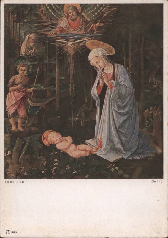 Filippo Lippi's Adoration of the Christ Child with God the Father and John the Baptist