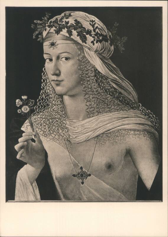 Lucretia Borgia by Bartolomeo Veneto, Woman with Wreath and Flowers