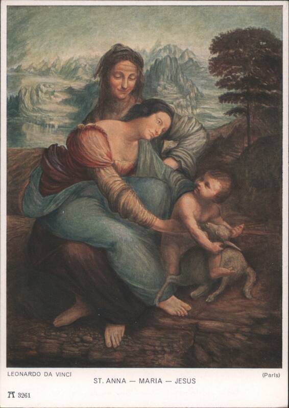 Leonardo da Vinci's St. Anna, Maria, Jesus Painting