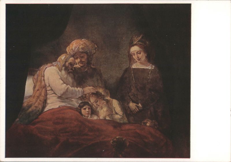 Rembrandt's Jacob Blessing His Grandchildren, Kassel Art Gallery Germany
