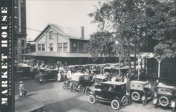 Market House, Kepler Hotel, Meadville, PA, 1920s Cars Postcard