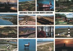 Greetings from Eastern North Carolina Multi-View Postcard