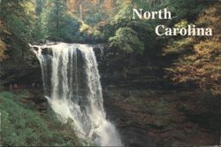 Dry Falls Waterfall, North Carolina Postcard