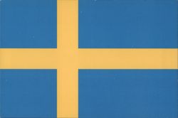 Flag of Sweden, Country Facts & Map Postcard