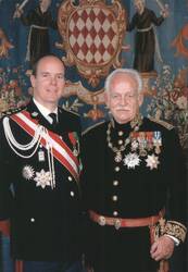 Monaco Prince Rainier III & Prince Albert II Chrome Postcard Postcard