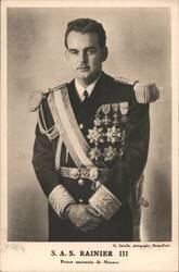 S. A. S. RAINIER III Prince souverain de Monaco Postcard