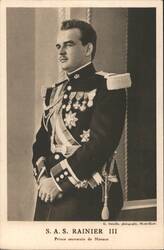 S. A. S. RAINIER III Prince souverain de Monaco Postcard