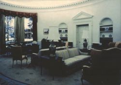 Oval Office Replica at Jimmy Carter Library Museum Postcard