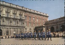 Royal Guard Parade, Stockholm Palace Courtyard Postcard