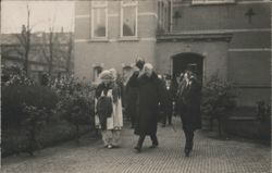 Biskop Svanes Museum with Queen Gustaf of Sweden, 1923 Postcard