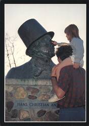 Hans Christian Andersen Bust, Solvang Park Postcard