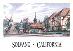 Royal Scandinavian Inn, Solvang, California Postcard