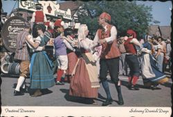 Festival Dancers Solvang Danish Days Postcard