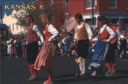 Swedish Dancers at Svensk Hyllningsfest, Lindsborg, KS Postcard