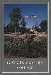 Gustavus Adolphus College Flag Circle Postcard