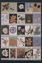 Swedish Provincial Flowers Needlepoint Wall Hanging Postcard