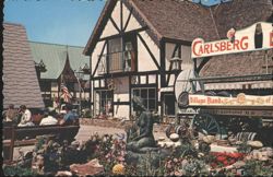 Carlsberg Village Band, Mermaid Statue - Solvang, CA Postcard