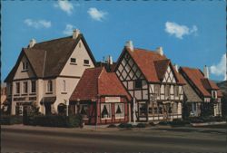 Danish Architecture & Restaurants, Solvang, California Postcard