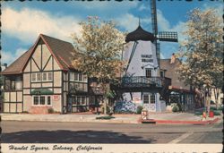 Hamlet Square Windmill, Solvang, California Postcard