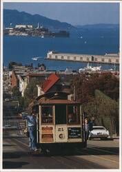 San Francisco Cable Car No. 21, Hyde St, Alcatraz View Postcard