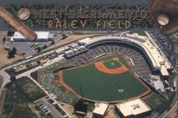 West Sacramento Raley Field Aerial View Postcard