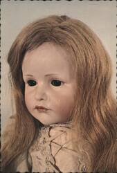 German Bisque Pouty Doll, Sleeping Glass Eyes, 22 Inches Postcard
