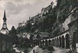 Salzburg, St. Peter-Friedhof, Hohensalzburg Fortress Postcard
