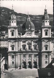 Salzburg Cathedral, built 1628 by Solari Postcard