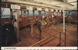 Queen Mary Navigating Bridge, Long Beach, CA Postcard
